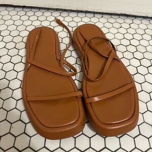 Zara platform strappy sandals